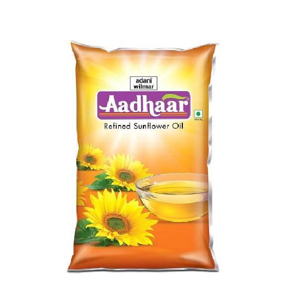 Aadhaar Refined Sunflower Oil Pouch 